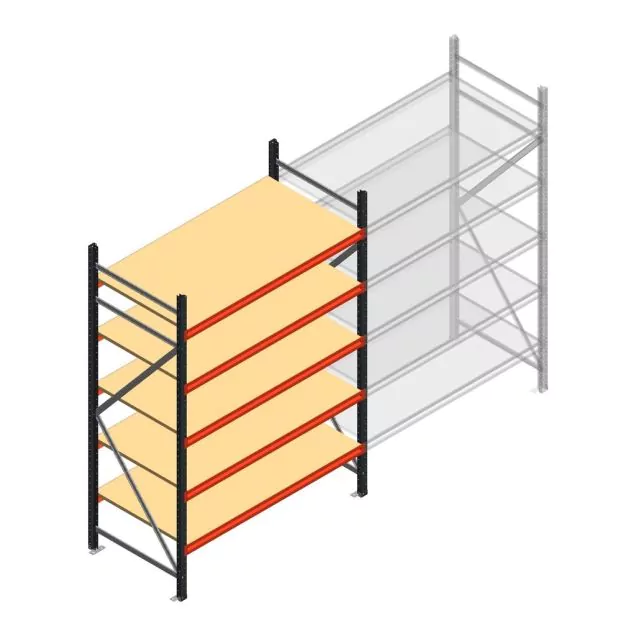 Weitspannregal AR 2000x1610x800 mm (hxbxt) 5 Ebenen anthrazit Anfangsregal