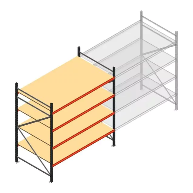 Weitspannregal AR 2000x1850x1200 mm (hxbxt) 4 Ebenen anthrazit Anfangsregal