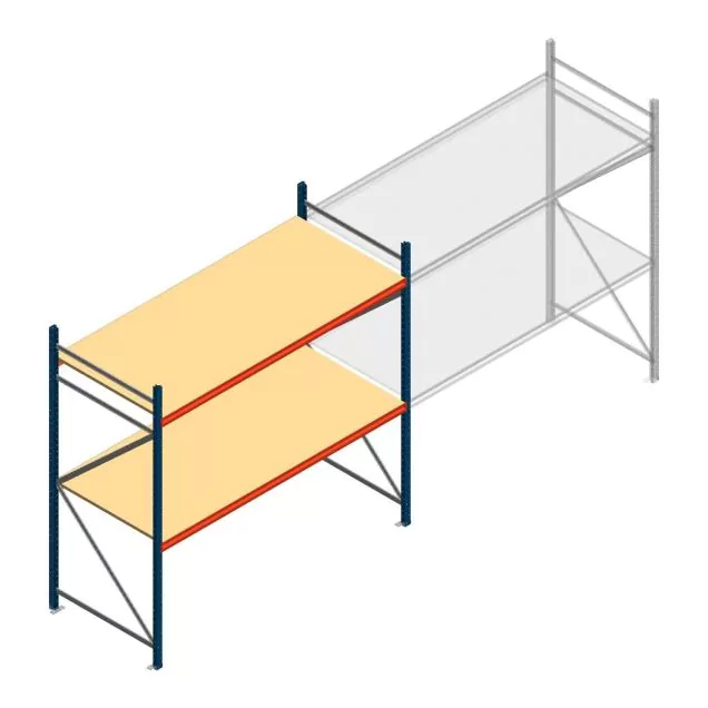 Weitspannregal AR 2000x2700x1000 mm (hxbxt) 2 Ebenen blau Anfangsregal