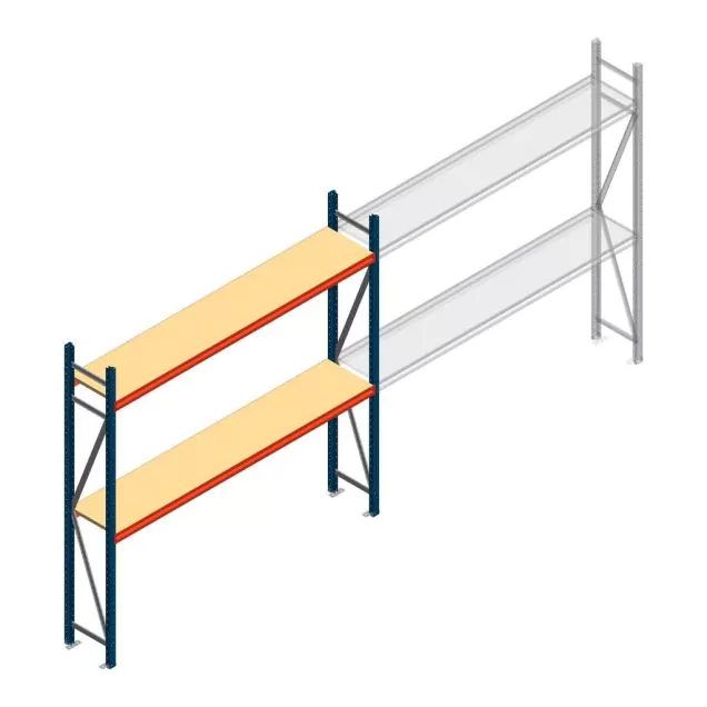 Weitspannregal AR 2000x2700x400 mm (hxbxt) 2 Ebenen blau Anfangsregal