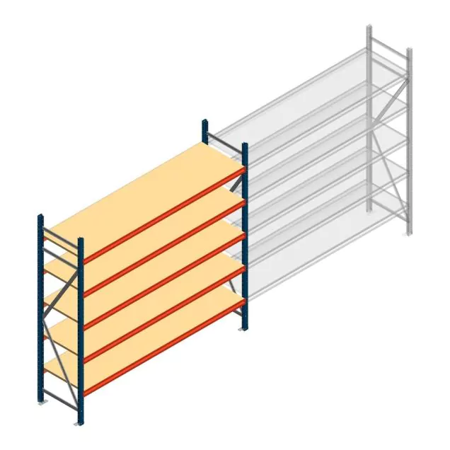 Weitspannregal AR 2000x2700x600 mm (hxbxt) 5 Ebenen blau Anfangsregal