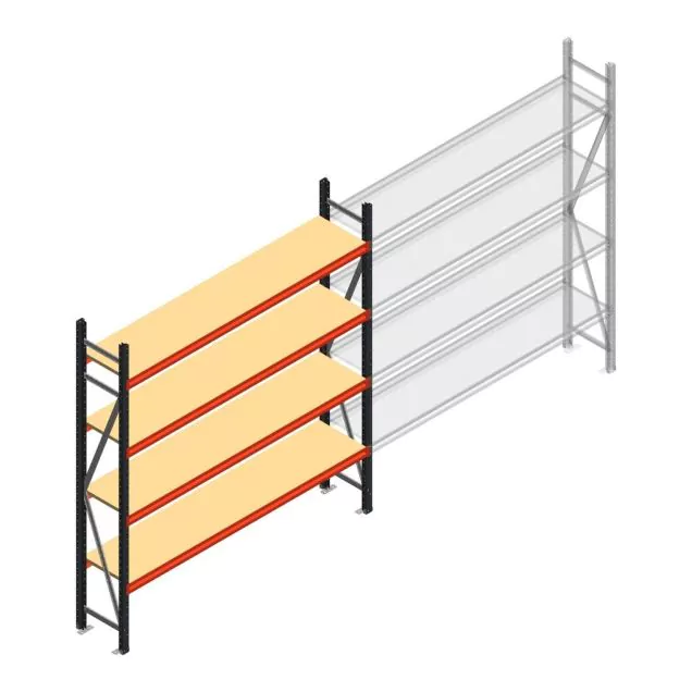 Weitspannregal AR 2250x1850x500 mm (hxbxt) 4 Ebenen anthrazit Anfangsregal