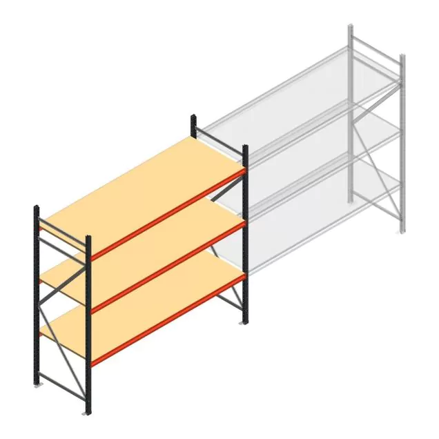 Weitspannregal AR 2250x2700x800 mm (hxbxt) 3 Ebenen anthrazit Anfangsregal
