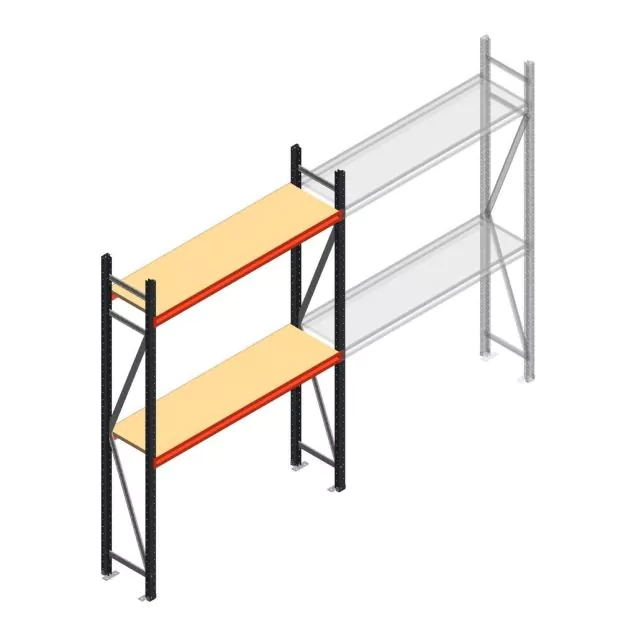 Weitspannregal AR 2500x1610x400 mm (hxbxt) 2 Ebenen anthrazit Anfangsregal