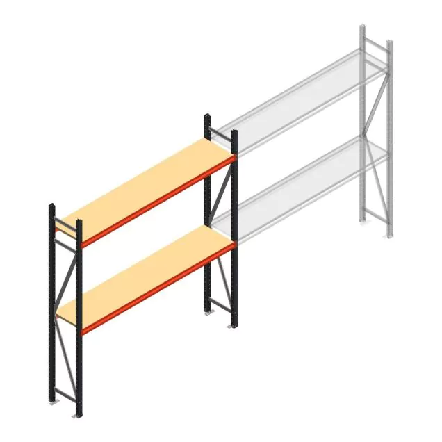Weitspannregal AR 2500x1850x500 mm (hxbxt) 2 Ebenen anthrazit Anfangsregal