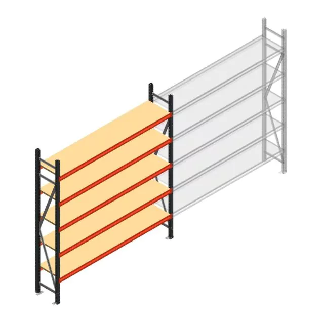 Weitspannregal AR 2500x1850x500 mm (hxbxt) 5 Ebenen anthrazit Anfangsregal