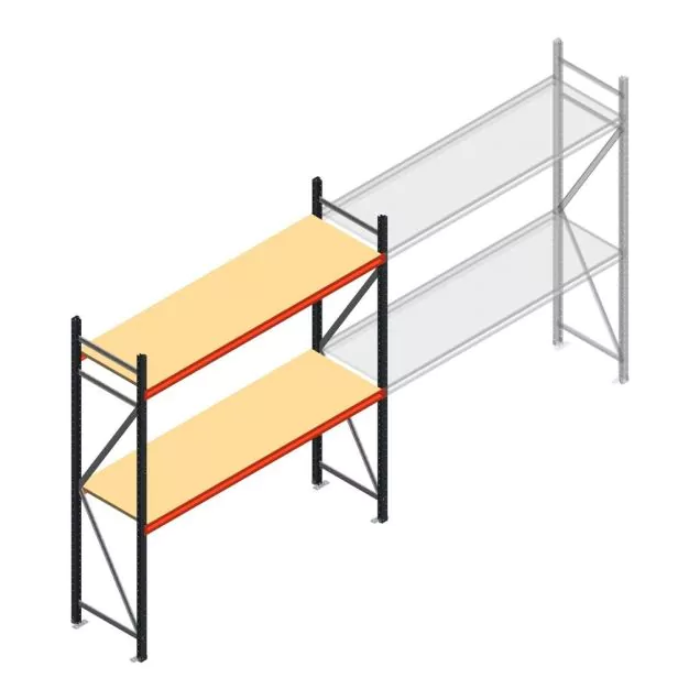 Weitspannregal AR 2500x1850x600 mm (hxbxt) 2 Ebenen anthrazit Anfangsregal