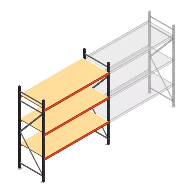 Weitspannregal AR 2500x1850x800 mm (hxbxt) 3 Ebenen anthrazit Anfangsregal