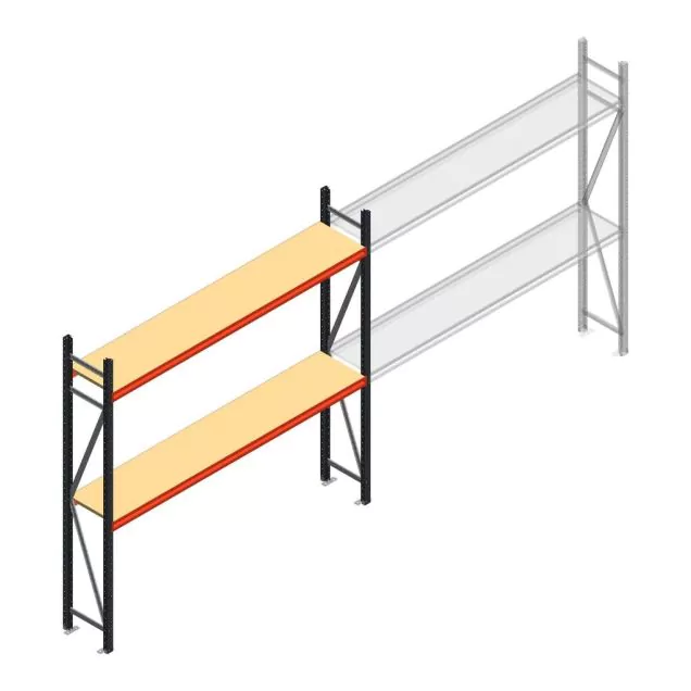 Weitspannregal AR 2500x2700x400 mm (hxbxt) 2 Ebenen anthrazit Anfangsregal