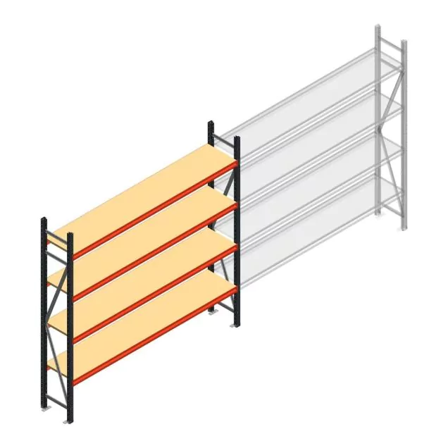Weitspannregal AR 2500x2700x400 mm (hxbxt) 4 Ebenen anthrazit Anfangsregal