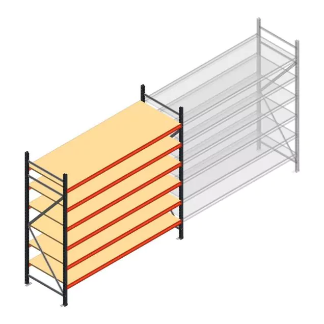 Weitspannregal AR 2500x2700x800 mm (hxbxt) 6 Ebenen anthrazit Anfangsregal