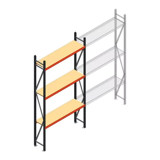 Weitspannregal AR 3000x1610x500 mm (hxbxt) 3 Ebenen anthrazit Anfangsregal