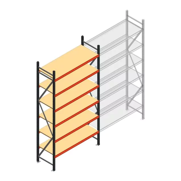 Weitspannregal AR 3000x1610x600 mm (hxbxt) 6 Ebenen anthrazit Anfangsregal