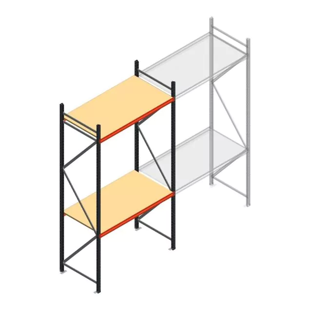 Weitspannregal AR 3000x1610x800 mm (hxbxt) 2 Ebenen verzinkt Anfangsregal