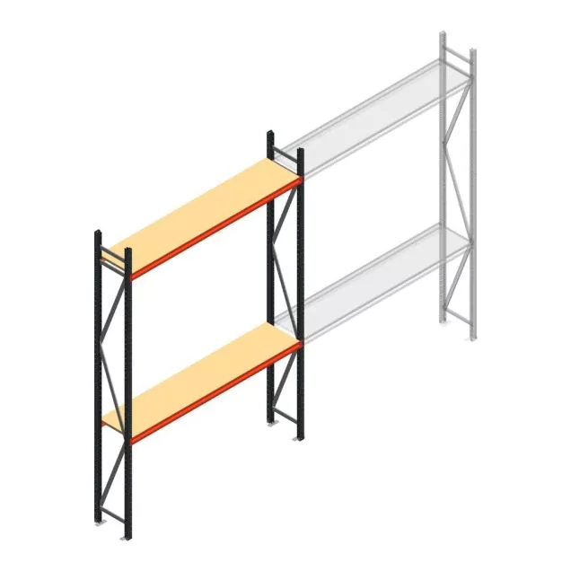 Weitspannregal AR 3000x1850x400 mm (hxbxt) 2 Ebenen anthrazit Anfangsregal