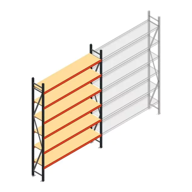 Weitspannregal AR 3000x1850x400 mm (hxbxt) 6 Ebenen anthrazit Anfangsregal