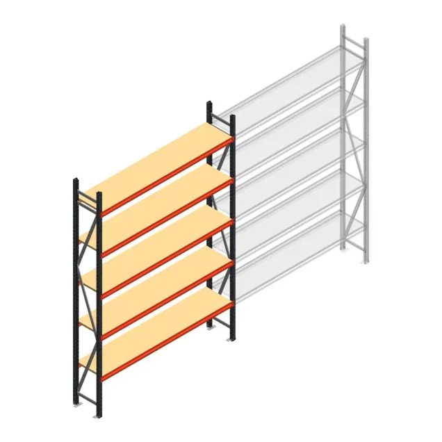 Weitspannregal AR 3000x2250x400 mm (hxbxt) 5 Ebenen anthrazit Anfangsregal