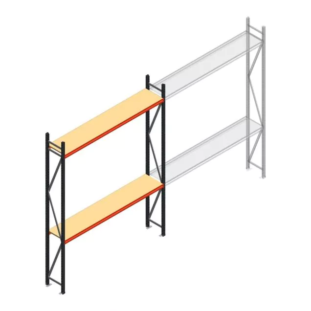 Weitspannregal AR 3000x2700x500 mm (hxbxt) 2 Ebenen anthrazit Anfangsregal