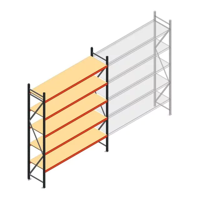 Weitspannregal AR 3000x2700x600 mm (hxbxt) 5 Ebenen anthrazit Anfangsregal