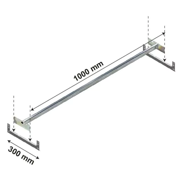 Konfektionsstange Ebene Medium Duty 1000x300 mm (bxt)