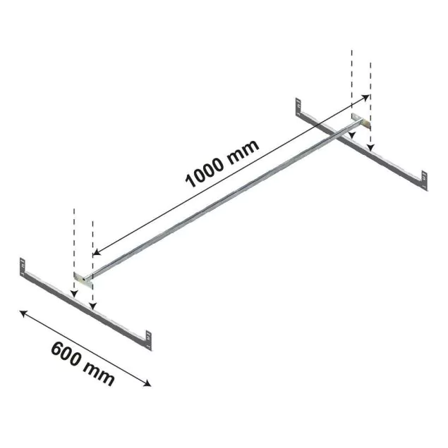 Konfektionsstange Ebene Medium Duty 1000x600 mm (bxt)