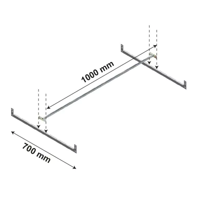 Konfektionsstange Stufe Medium Duty 1000x700 mm (bxt)