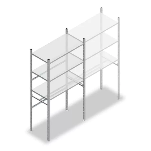 Konfektionsregal Medium Duty 2000x1000x500 mm (hxbxt) 1 Stange 3 Fachböden Anfangsregal