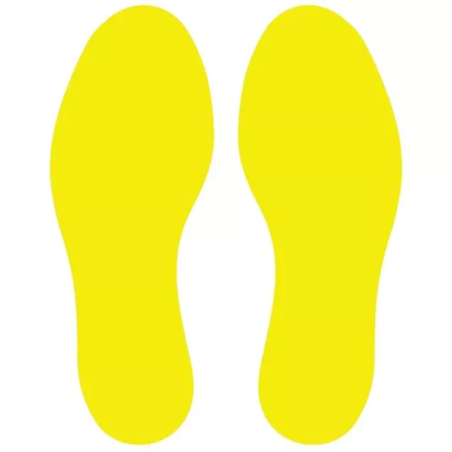 Vloermarkering Voetstap L+R 70x180mm Geel