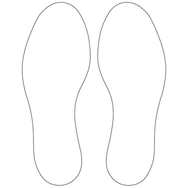 Vloermarkering Voetstap L+R 70x180mm Wit