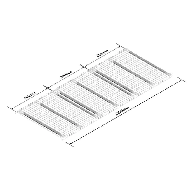Drahtgitterboden Ebene für 2700mm Palettenregal