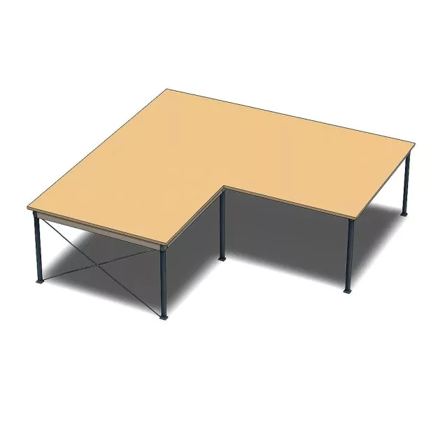 Teilweise gebrauchte Lagerbühne, Zwischenebene BT 12000/6000x9650/5250x3000 mm (lxbxt)