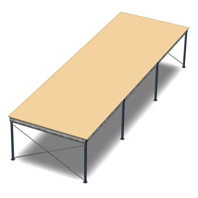Gebrauchte Lagerbühne mit Treppe 14100x5517x3000 mm (lxbxh)