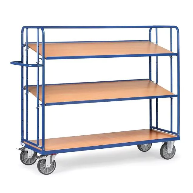Etagenwagen, Transportwagen 1250x610x1560 mm (LxBxH) 500 kg mit 3 Etagen, 2 lose
