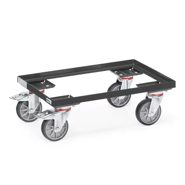 Eurobehälter Rollplatte 250 kg 605x405 mit offenem Stahlrahmen in Anthrazit