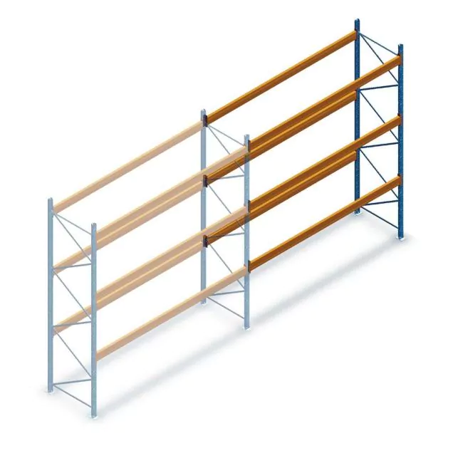 Gebrauchte JH MPB Palettenregal 4250x3300x1100 mm (hxbxt) 3 Ebenen Anbau 2505kg/Set