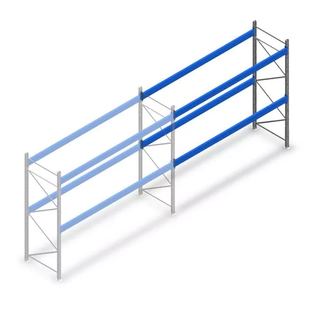 Gebrauchte Bito Palettenregal 5000x3600x1100 mm (hxbxt) 2 Ebenen Anbauregal