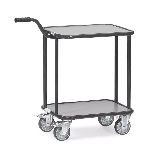 Greeproller 250 kg 600x450 mit 2 Holzplattformen in Anthrazit