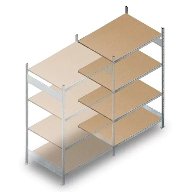 Weitspannregal HD 2000x1500x800 mm (hxbxt) 4 Ebenen Anbauregal