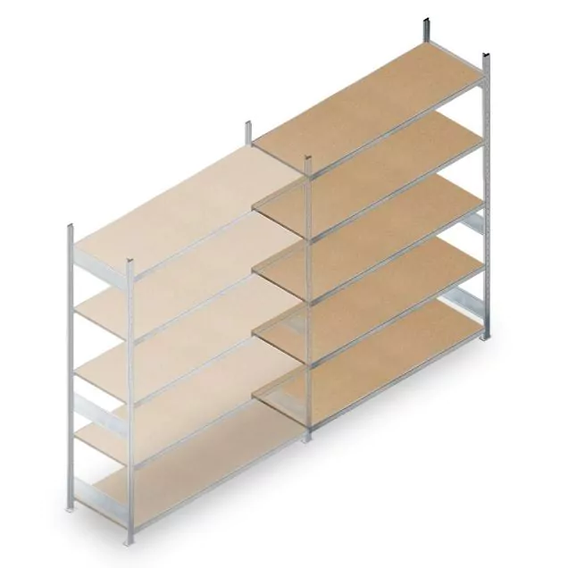 Weitspannregal HD 2500x2250x600 mm (hxbxt) 5 Ebenen Anbauregal