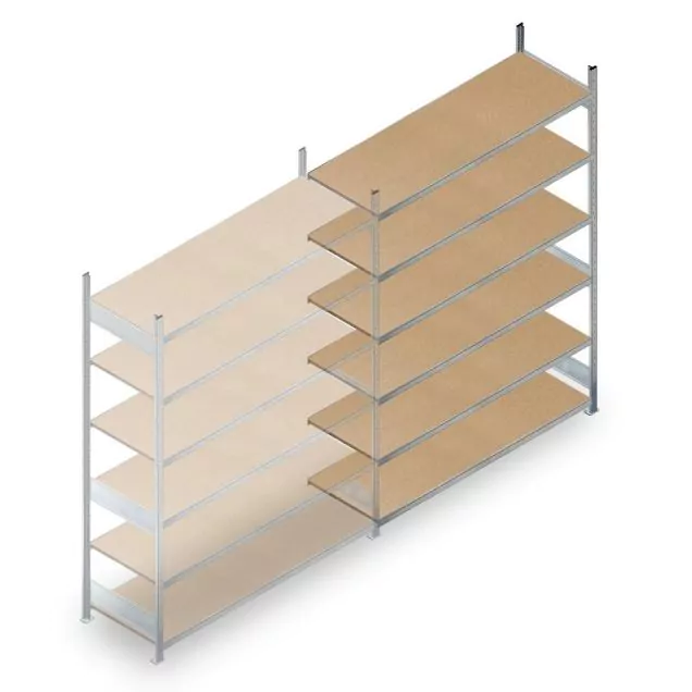 Weitspannregal HD 2500x2250x600 mm (hxbxt) 6 Ebenen Anbauregal