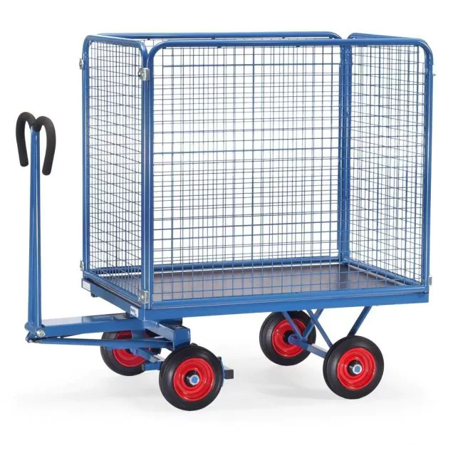 Handziehwagen mit Drahtgitterwänden 1200x800x1415 mm (lxbxh) 750 kg