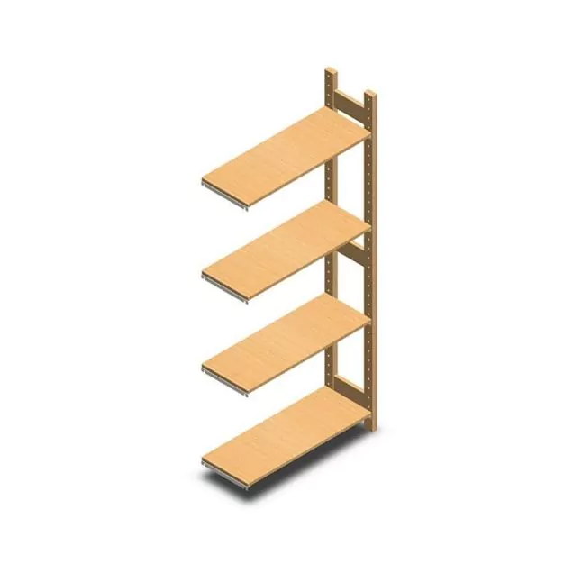 Holzfachbodenregal BT Euro 1800x770x300 mm (H x B x T) 4 Ebenen Anbauregal
