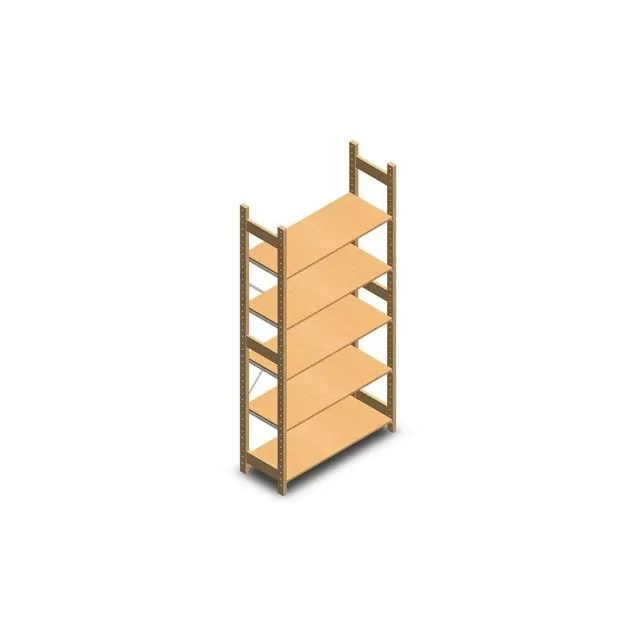 Holzfachbodenregal BT Euro 2100x970x400 mm (hxbxt) 5 Ebenen Anfangsregal