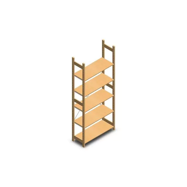 Holzfachbodenregal BT Euro 2400x970x400 mm (hxbxt) 5 Ebenen Anfangsregal