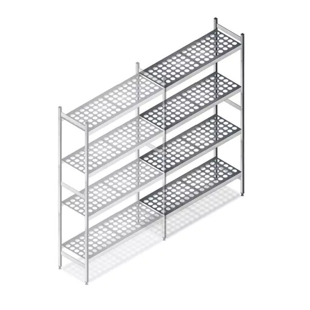 Hygienisches Regal 5711 1800x890x360 mm (hxbxt) 4 Ebenen Anbauregal