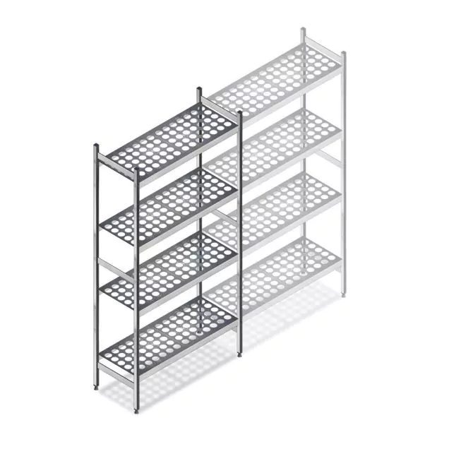 Hygi&shy;enisches Regal 6611 1800x780x360 mm (hxbxt) 4 Ebenen Anfangsregal