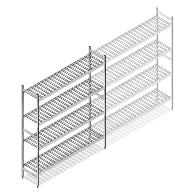 Hygienisches Regal 6811 1800x1080x360 mm (hxbxt) 4 Ebenen Anfangsregal
