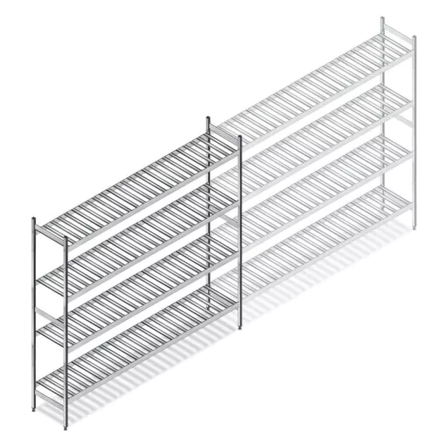 Hygienisches Regal 6811 1800x1500x360 mm (hxbxt) 4 Ebenen Anfangsregal