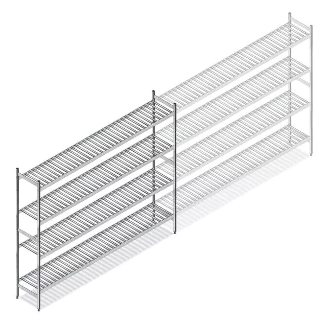 Hygienisches Regal 6811 1800x1620x360 mm (hxbxt) 4 Ebenen Anfangsregal