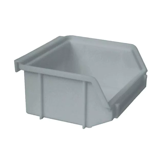 Kunststoff-Stapelbehälter, Lagerbehälter A1 100x100x50 mm (lxbxh) grau